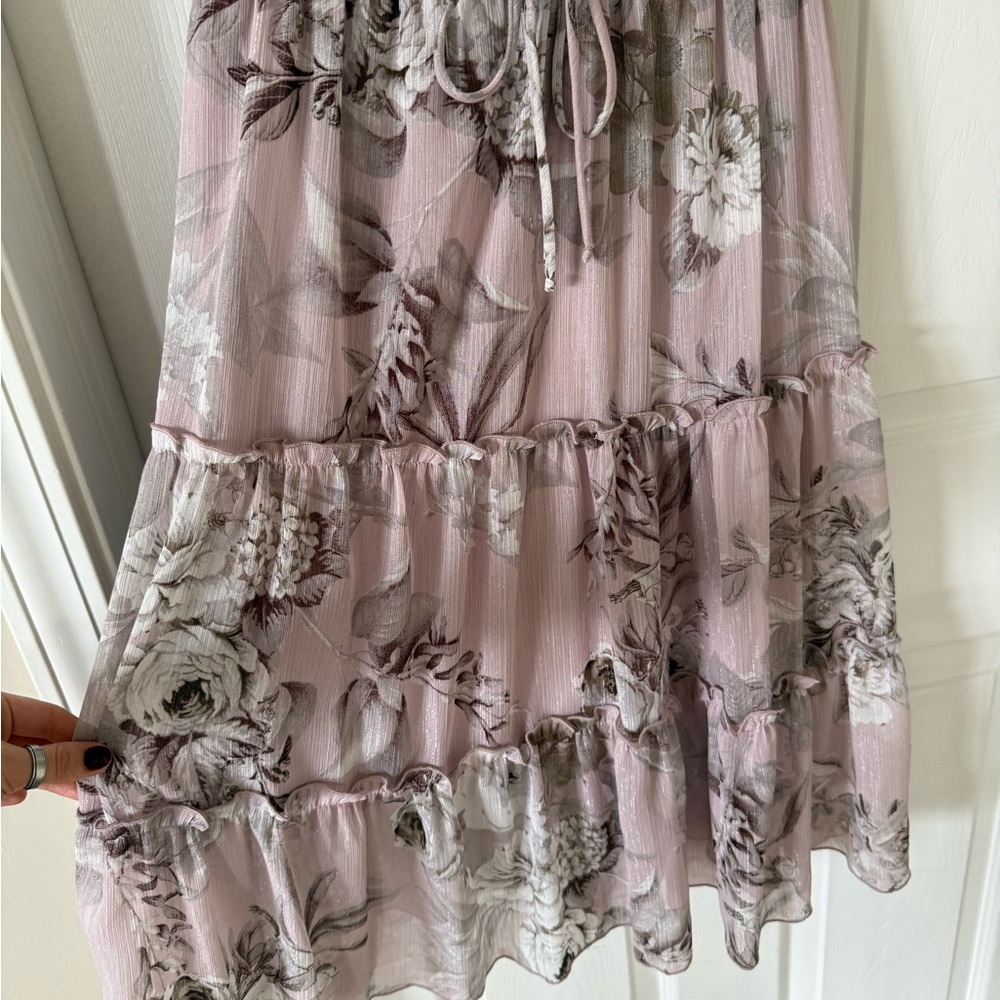 Floral Pink Sleeveless Dress - Picture 5 of 6